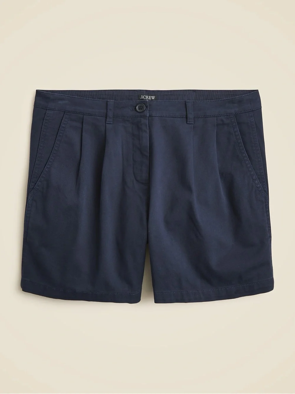 J. Crew Navy 5” Pleated Heritage Chino Cotton Shorts
